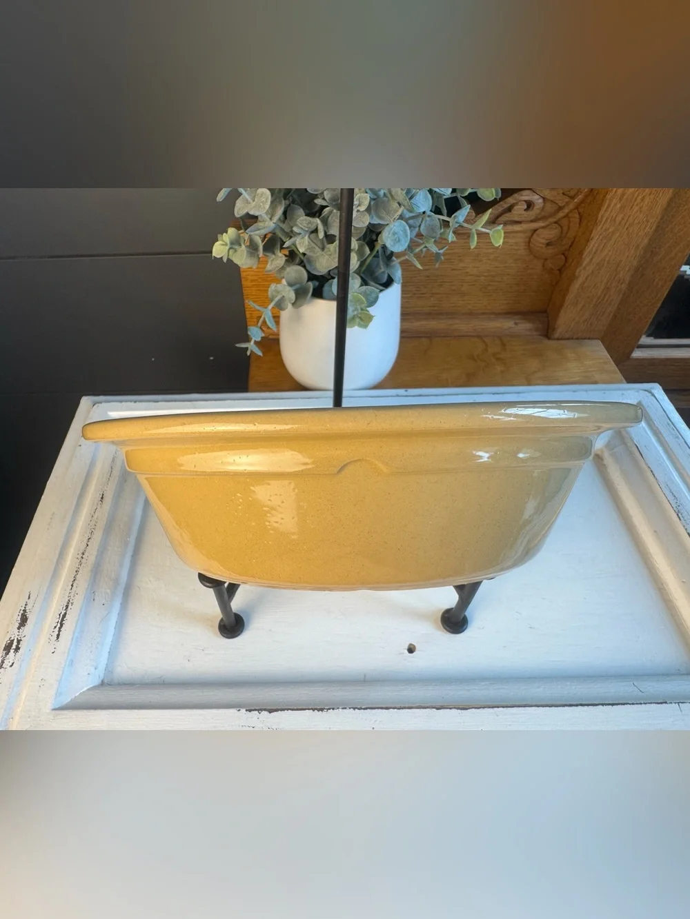 Mason Cash England Vintage Glazed Oval Shaped Bowl English Farmhouse Serving